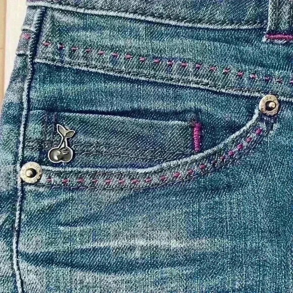 FOXY MINI JEANS SKIRT  Y2K SIZE 5 - Picture 4 of 6